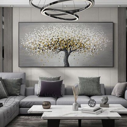 Large Abstract Tree Acrylic Painting on Canvas, Original Handmade Canvas Wall Art, Modern Textured Wall Art for Living Room, Bedroom Décor
