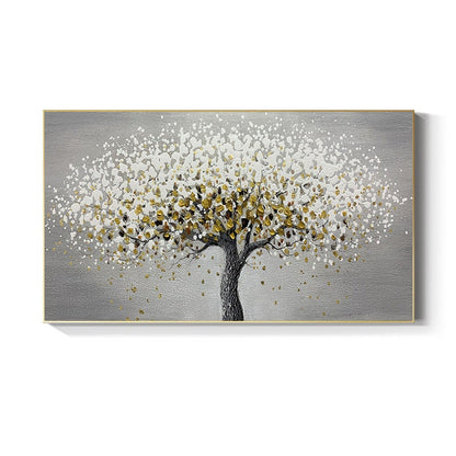 Large Abstract Tree Acrylic Painting on Canvas, Original Handmade Canvas Wall Art, Modern Textured Wall Art for Living Room, Bedroom Décor