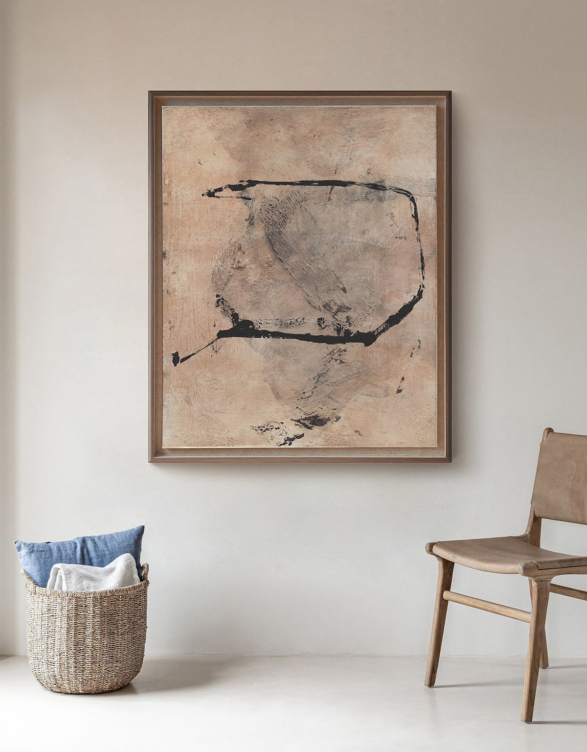 Brown and Black Abstract Oil Painting on Canvas, Original Hand-painted Canvas Wall Art, Modern Textured Wall Art for Living Room, Home Décor