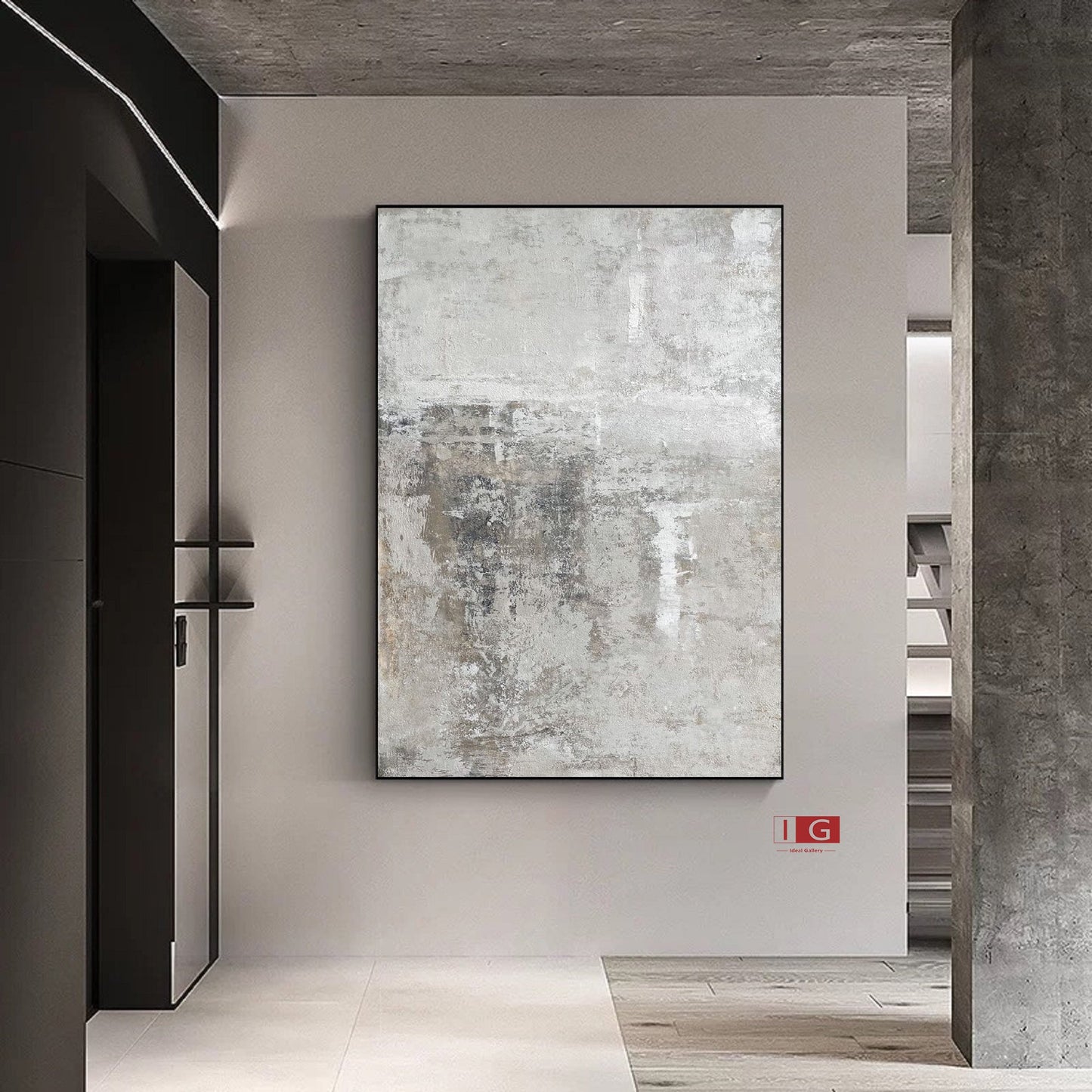 Beige Abstract Canvas Art – Minimalist Wall Decor – Abstract Painting