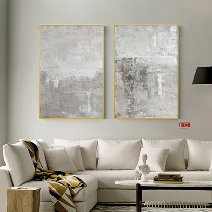 Beige Abstract Painting Set of 2 – Minimalist Wall Art