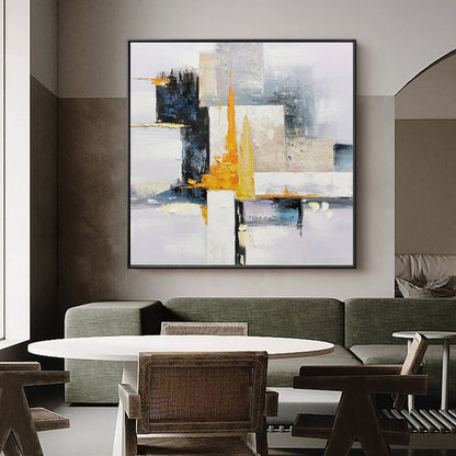 Large Abstract Oil Painting on Canvas, Original Hand-painted Canvas Wall Art, Modern Minimalist Textured Wall Art for Living Room,home Décor