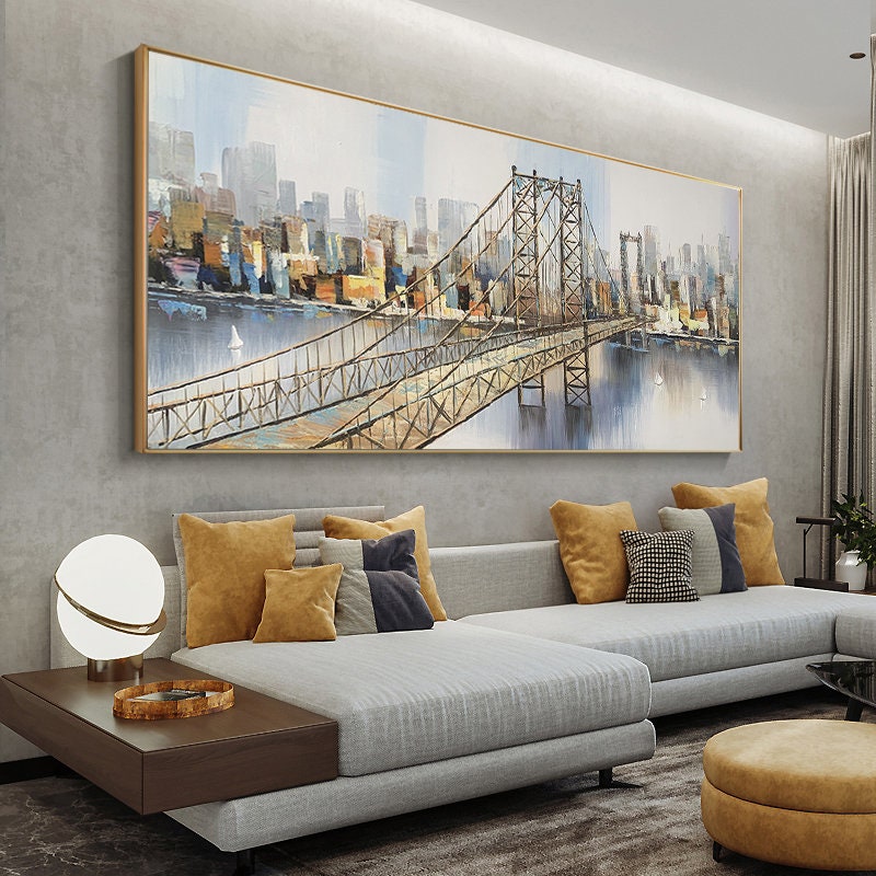 City Architecture Wall Art – Abstract Skyline Painting