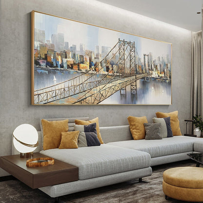 City Architecture Wall Art – Abstract Skyline Painting