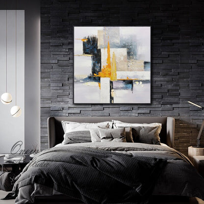 Large Abstract Oil Painting on Canvas, Original Hand-painted Canvas Wall Art, Modern Minimalist Textured Wall Art for Living Room,home Décor