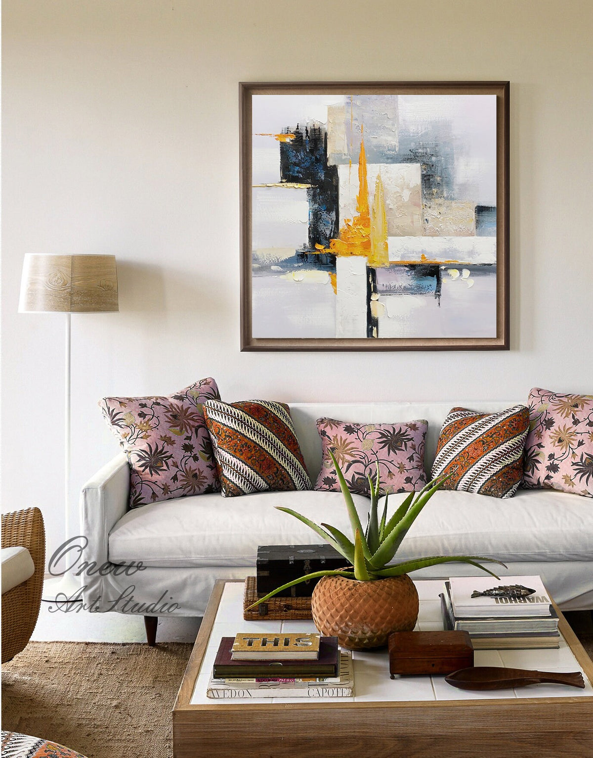 Large Abstract Oil Painting on Canvas, Original Hand-painted Canvas Wall Art, Modern Minimalist Textured Wall Art for Living Room,home Décor