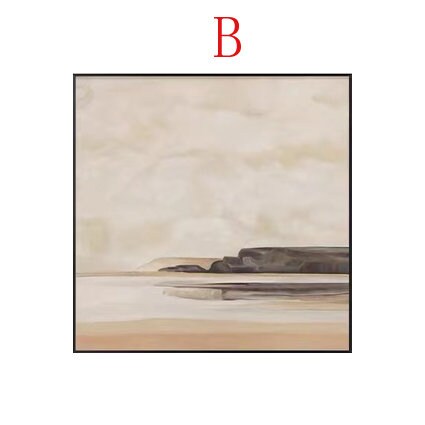 Abstract Seascape Oil Painting on Canvas, Large Original Beach Canvas Art, Modern Hand-painted Landscape Painting for Living Room,Home Décor