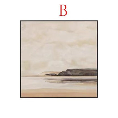 Abstract Seascape Oil Painting on Canvas, Large Original Beach Canvas Art, Modern Hand-painted Landscape Painting for Living Room,Home Décor