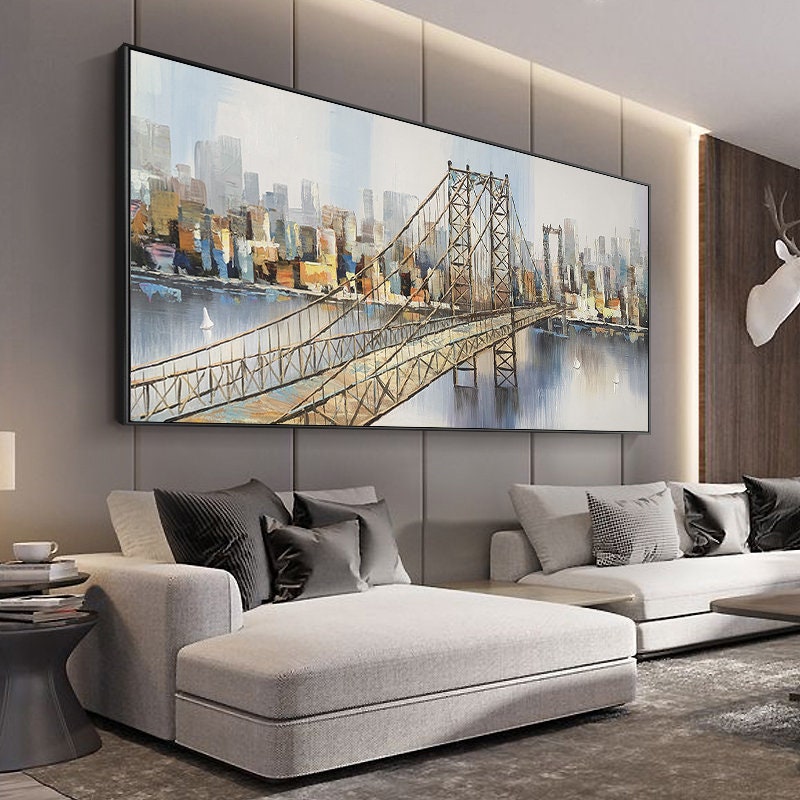 City Architecture Wall Art – Abstract Skyline Painting