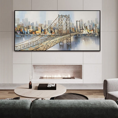 City Architecture Wall Art – Abstract Skyline Painting