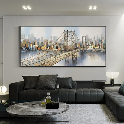 City Architecture Wall Art – Abstract Skyline Painting
