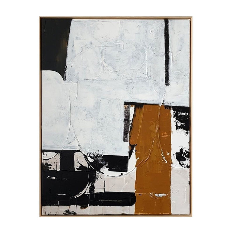 Extra Large Abstract Oil Painting on Canvas, Original Minimalist Canvas Wall Art, Modern Textured Wall Art for Living Room, Bedroom Décor