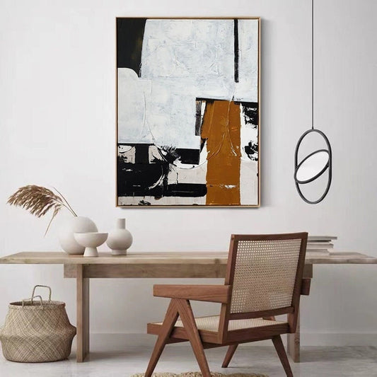 Extra Large Abstract Oil Painting on Canvas, Original Minimalist Canvas Wall Art, Modern Textured Wall Art for Living Room, Bedroom Décor