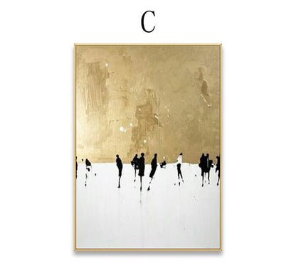 Large Abstract Cityscape Canvas Wall Art, Original Street Landscape Oil Painting on Canvas, Modern Minimalist Urban Wall Art for Living Room