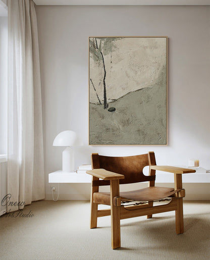 Large Abstract Oil Painting on Canvas, Original Landscape Canvas Wall Art, Modern Minimalist Wall Art for Living Room, Bedroom Decor