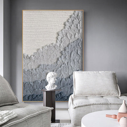 Blue Textured Abstract Painting – Modern Canvas Wall Art