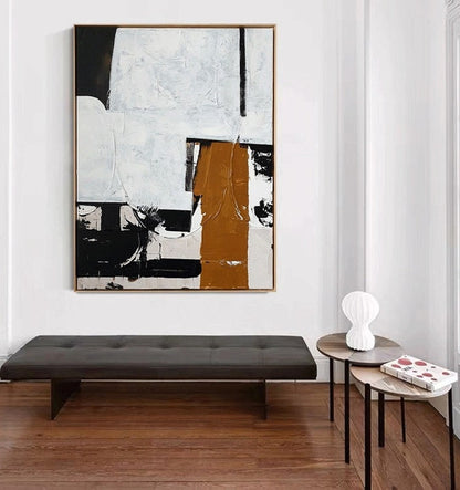 Extra Large Abstract Oil Painting on Canvas, Original Minimalist Canvas Wall Art, Modern Textured Wall Art for Living Room, Bedroom Décor