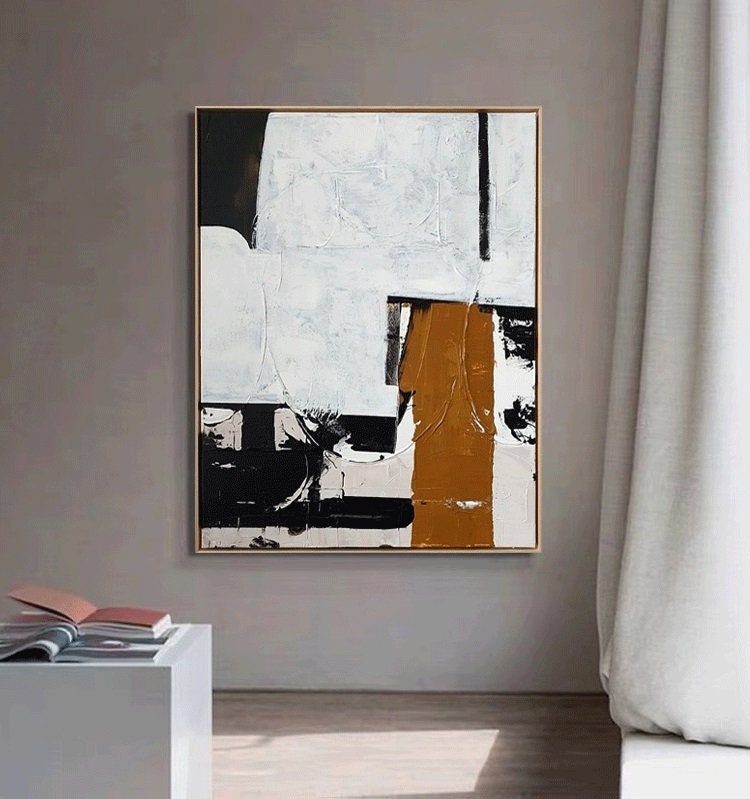 Extra Large Abstract Oil Painting on Canvas, Original Minimalist Canvas Wall Art, Modern Textured Wall Art for Living Room, Bedroom Décor