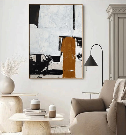 Extra Large Abstract Oil Painting on Canvas, Original Minimalist Canvas Wall Art, Modern Textured Wall Art for Living Room, Bedroom Décor