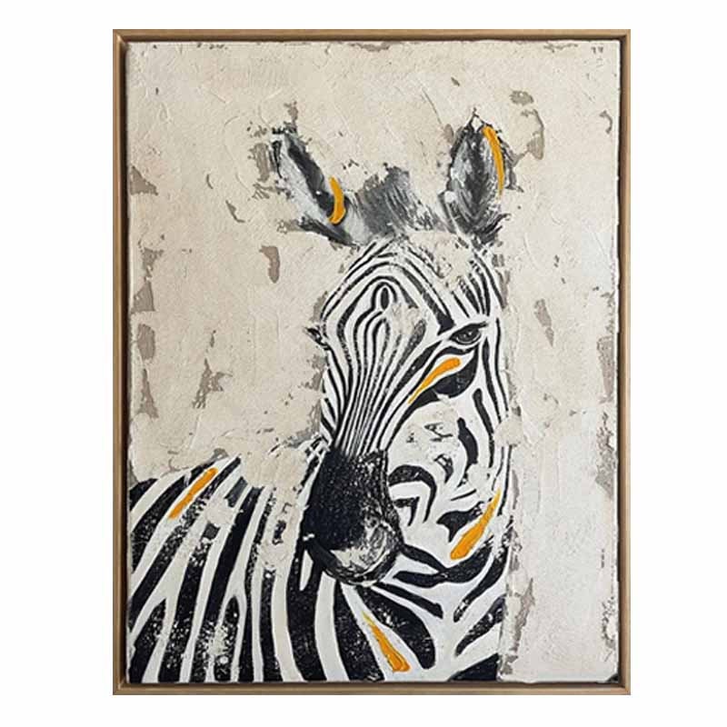 Abstract Zebra Oil Painting on Canvas, Large Original Zebra Canvas Wall Art, Modern Hand-painted Animal Painting for Living Room, Home Décor