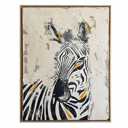 Abstract Zebra Oil Painting on Canvas, Large Original Zebra Canvas Wall Art, Modern Hand-painted Animal Painting for Living Room, Home Décor