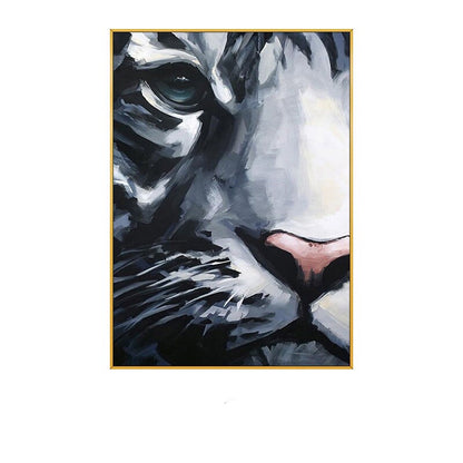 Original Tiger Oil Painting on Canvas, Large Abstract Tiger Canvas Wall Art, Modern Animal Painting for Living Room, Bedroom Décor