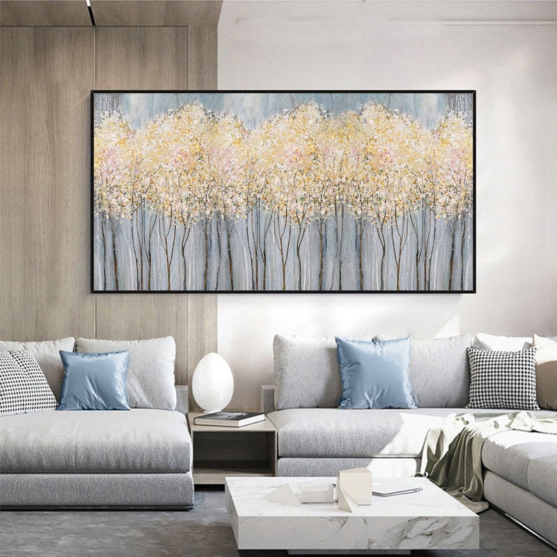 Abstract Floral Oil Painting, Large Blooming Flowers Canvas Art – Pink and White Floral Wall Art | Abstract Hand-Painted Oil 