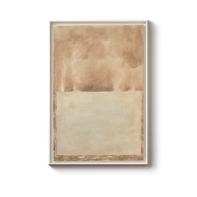 Large Abstract Oil Painting on Canvas, Original Brown and Beige Canvas Wall Art, Modern Minimalist Wall Art for Living Room, Bedroom Décor