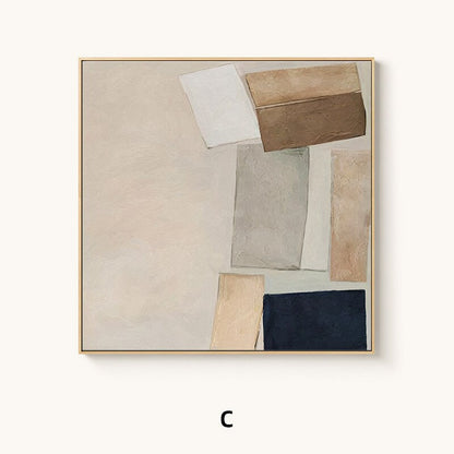 Large Abstract Canvas Wall Art, Original Geometric Acrylic Painting on Canvas, Modern Minimalist Oil Painting for Living Room, Bedroom Decor
