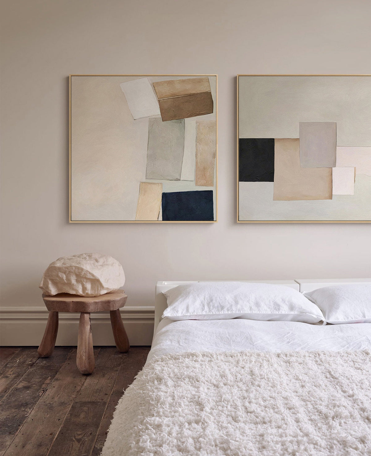 Large Abstract Canvas Wall Art, Original Geometric Acrylic Painting on Canvas, Modern Minimalist Oil Painting for Living Room, Bedroom Decor