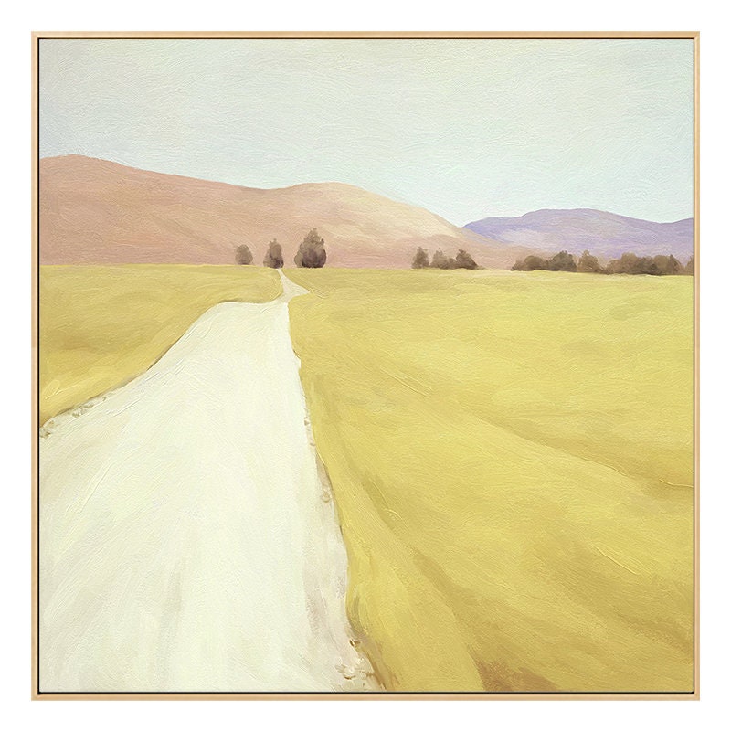 Large Abstract Landscape Oil Painting on Canvas, Original and Hand-painted Landscape Wall Art, Modern Minimalist Nature Art for Living Room