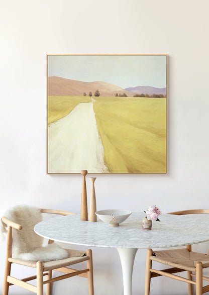 Large Abstract Landscape Oil Painting on Canvas, Original and Hand-painted Landscape Wall Art, Modern Minimalist Nature Art for Living Room