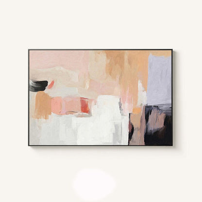 Large Abstract Oil Painting on Canvas, Original Hand-painted Geometric Canvas Wall Art, Modern Textured Wall Art for Living Room, Home Décor