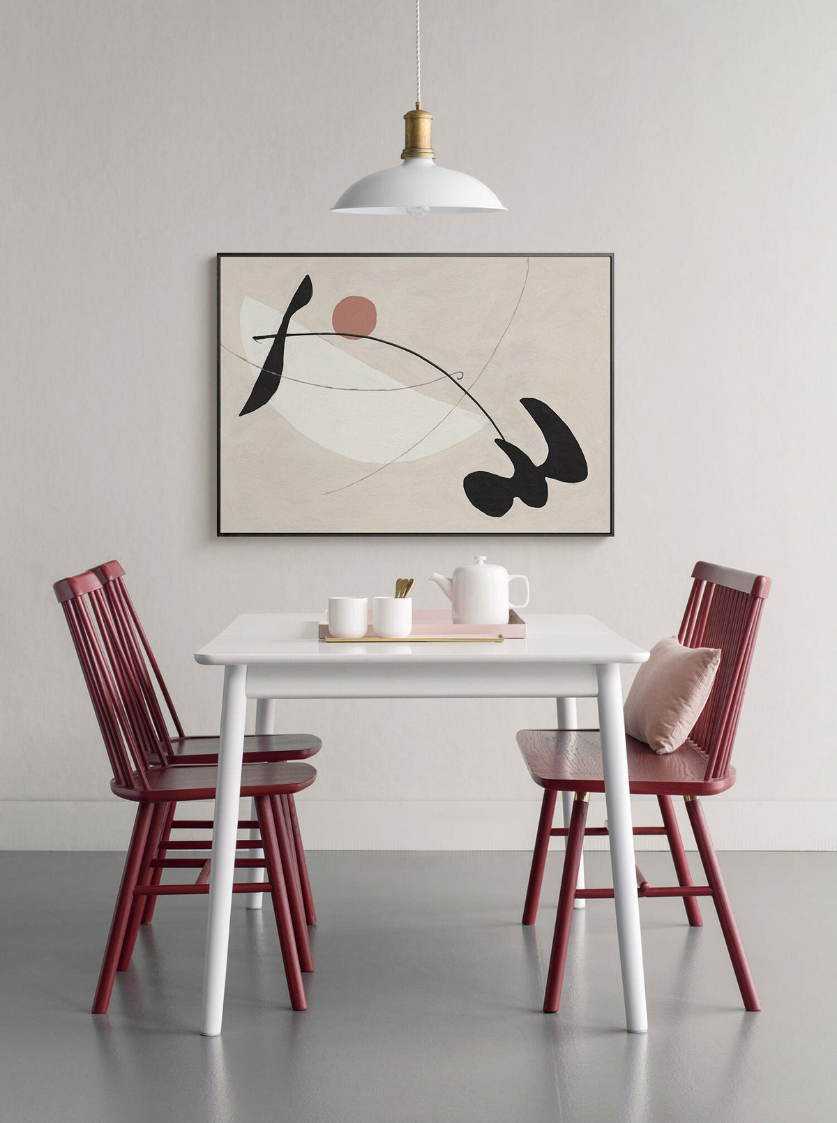 Beige and Black Abstract Canvas Wall Art, Large Original Geometric Acrylic Painting on Canvas, Modern Minimalist Wall Art for Living Room