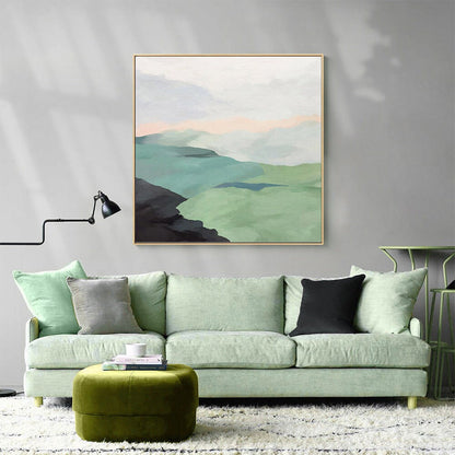 Large Abstract Mountain Canvas Wall Art, Abstract Landscape Oil Painting on Canvas, Modern Minimalist Painting for Living Room,bedroom Decor