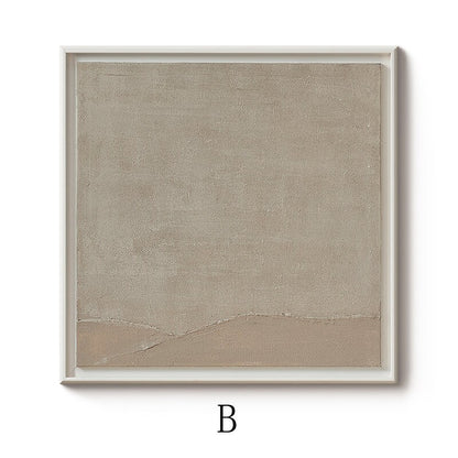 Large Abstract Canvas Wall Art, Original Oil Painting on Canvas, Modern Grey and Beige Minimalist Wall Art for Living Room, Bedroom Decor