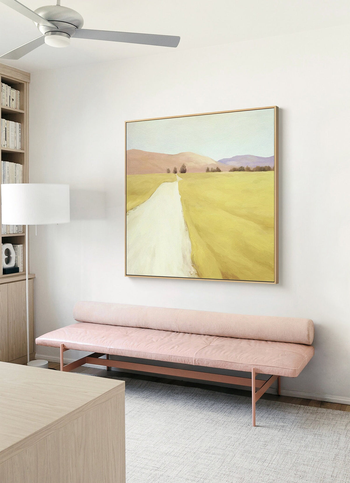 Large Abstract Landscape Oil Painting on Canvas, Original and Hand-painted Landscape Wall Art, Modern Minimalist Nature Art for Living Room