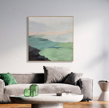 Large Abstract Mountain Canvas Wall Art, Abstract Landscape Oil Painting on Canvas, Modern Minimalist Painting for Living Room,bedroom Decor
