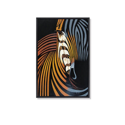 Abstract Colorful Zebra Oil Painting on Canvas, Large Original Zebra Canvas Wall Art, Hand-painted Animal Painting for Kids Room Living Room