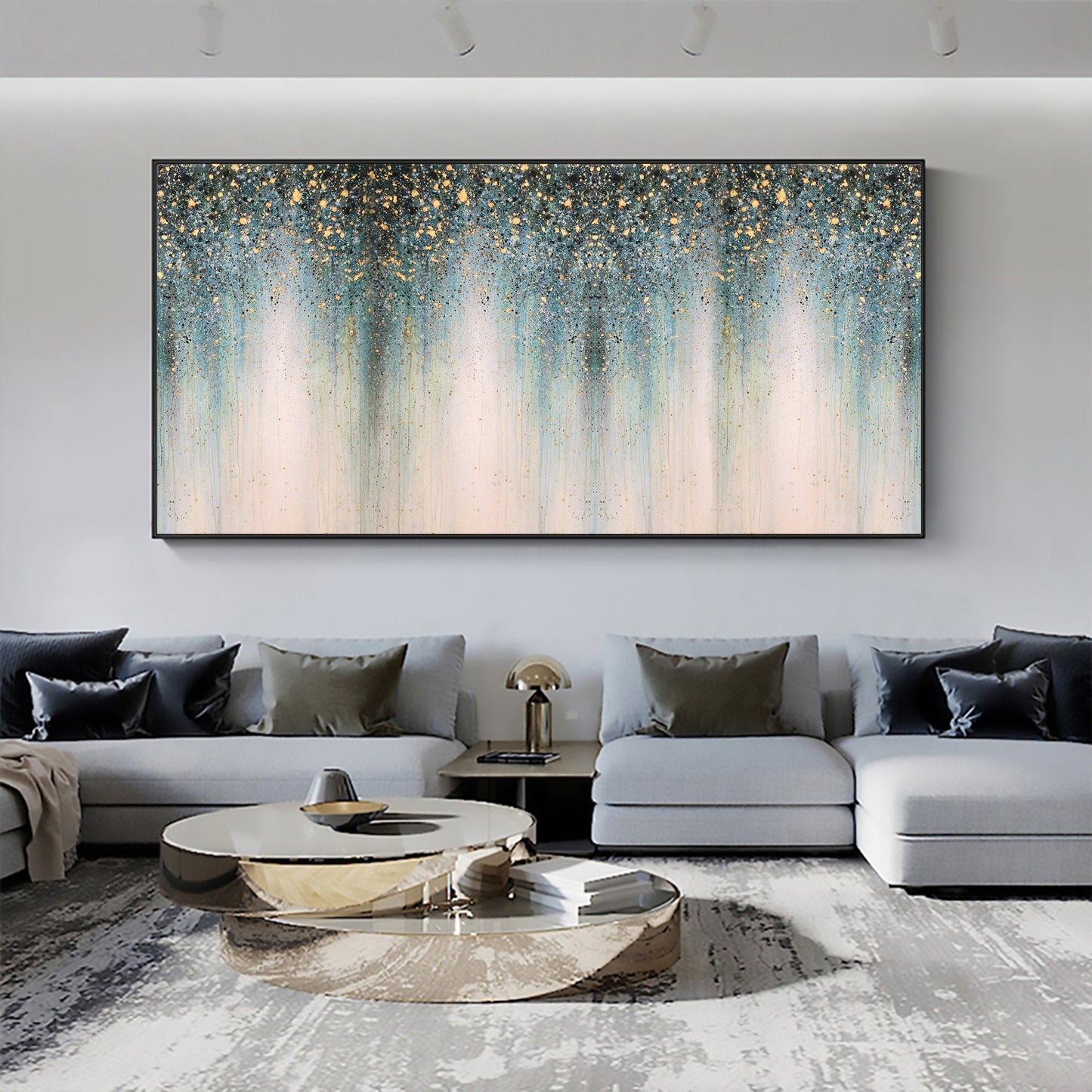 Gold Art Deco Abstract Wall Art – Gold Foil