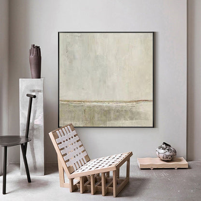 Large Abstract Oil Painting on Canvas, Original Grey and Beige Canvas Wall Art, Modern Minimalist Wall Art for Living Room, Bedroom Decor