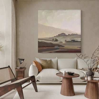 Large Abstract Landscape Oil Painting on Canvas, Original Mountain Canvas Wall Art, Modern Nature Wall Art for Living Room, Home Décor