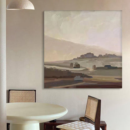Large Abstract Landscape Oil Painting on Canvas, Original Mountain Canvas Wall Art, Modern Nature Wall Art for Living Room, Home Décor