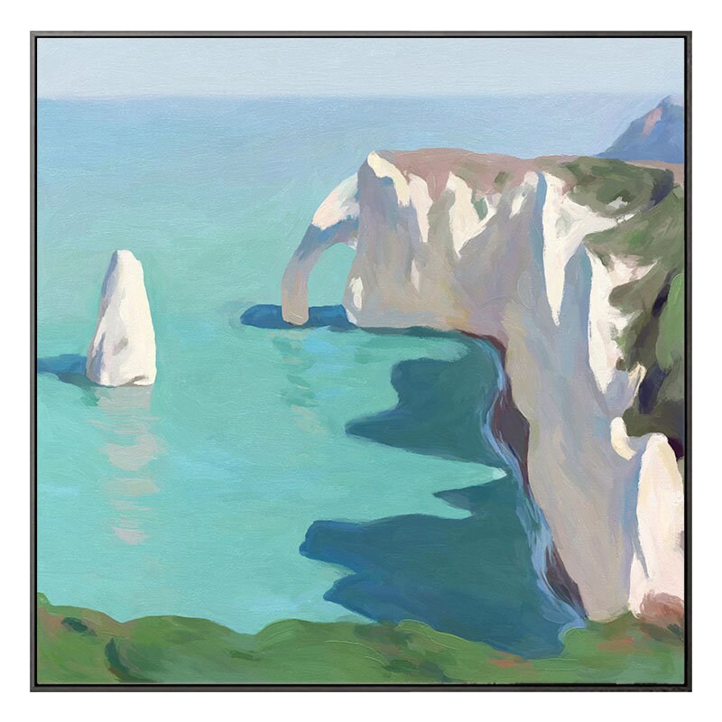 Extra Large Abstract Seascape Oil Painting on Canvas, Gulf and Marine Stack Canvas Wall Art,impressionist Seashore Wall Art for Living Room