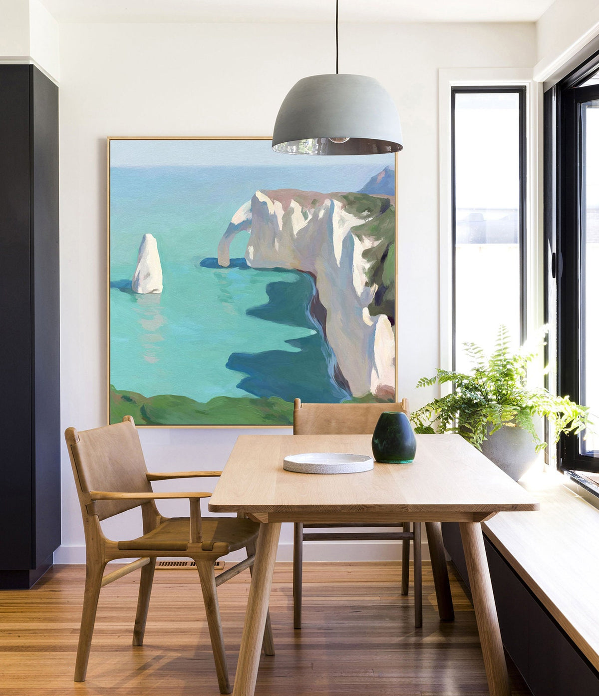 Extra Large Abstract Seascape Oil Painting on Canvas, Gulf and Marine Stack Canvas Wall Art,impressionist Seashore Wall Art for Living Room