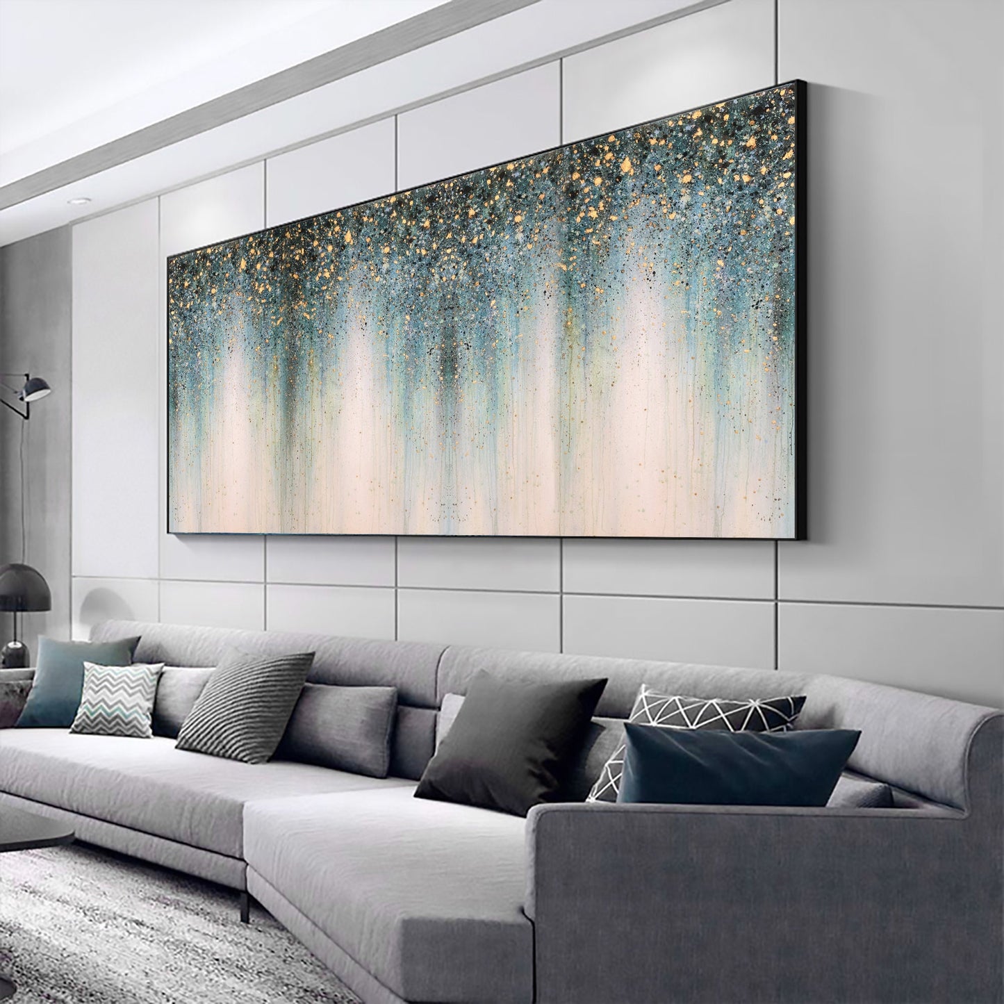 Gold Art Deco Abstract Wall Art – Gold Foil