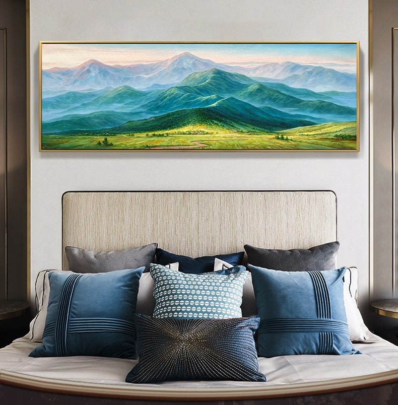 Green Abstract Landscape Wall Art