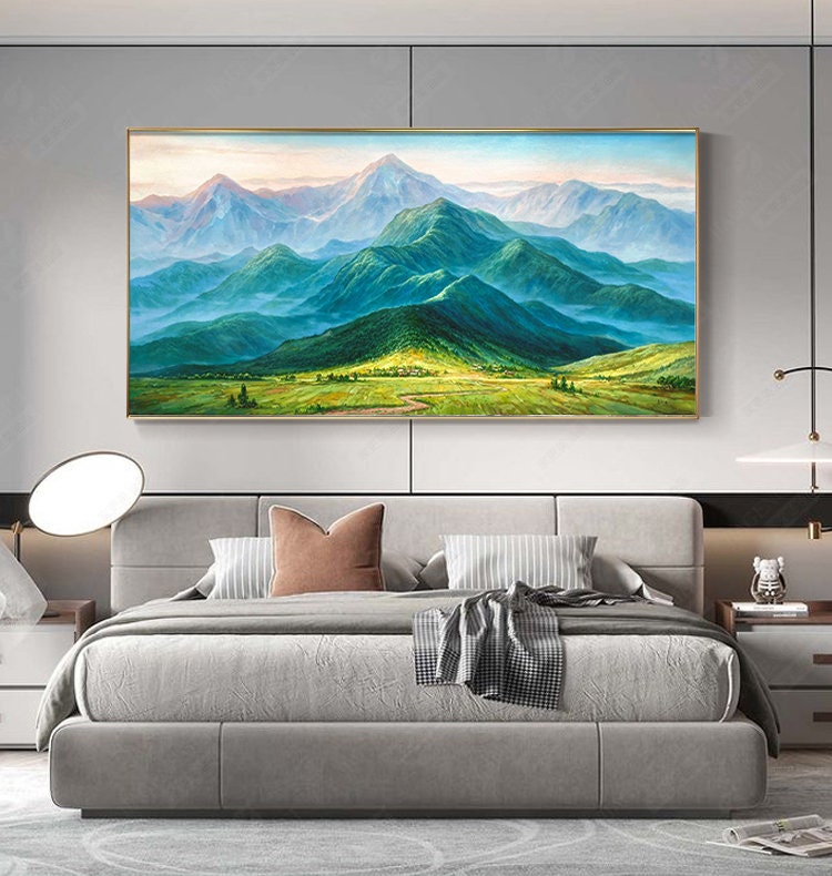 Green Abstract Landscape Wall Art