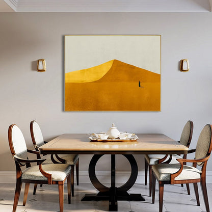 Large Abstract Landscape Oil Painting on Canvas, Hand-painted Landscape Canvas Wall Art,Modern Minimalist Nature Art for Living Room Bedroom
