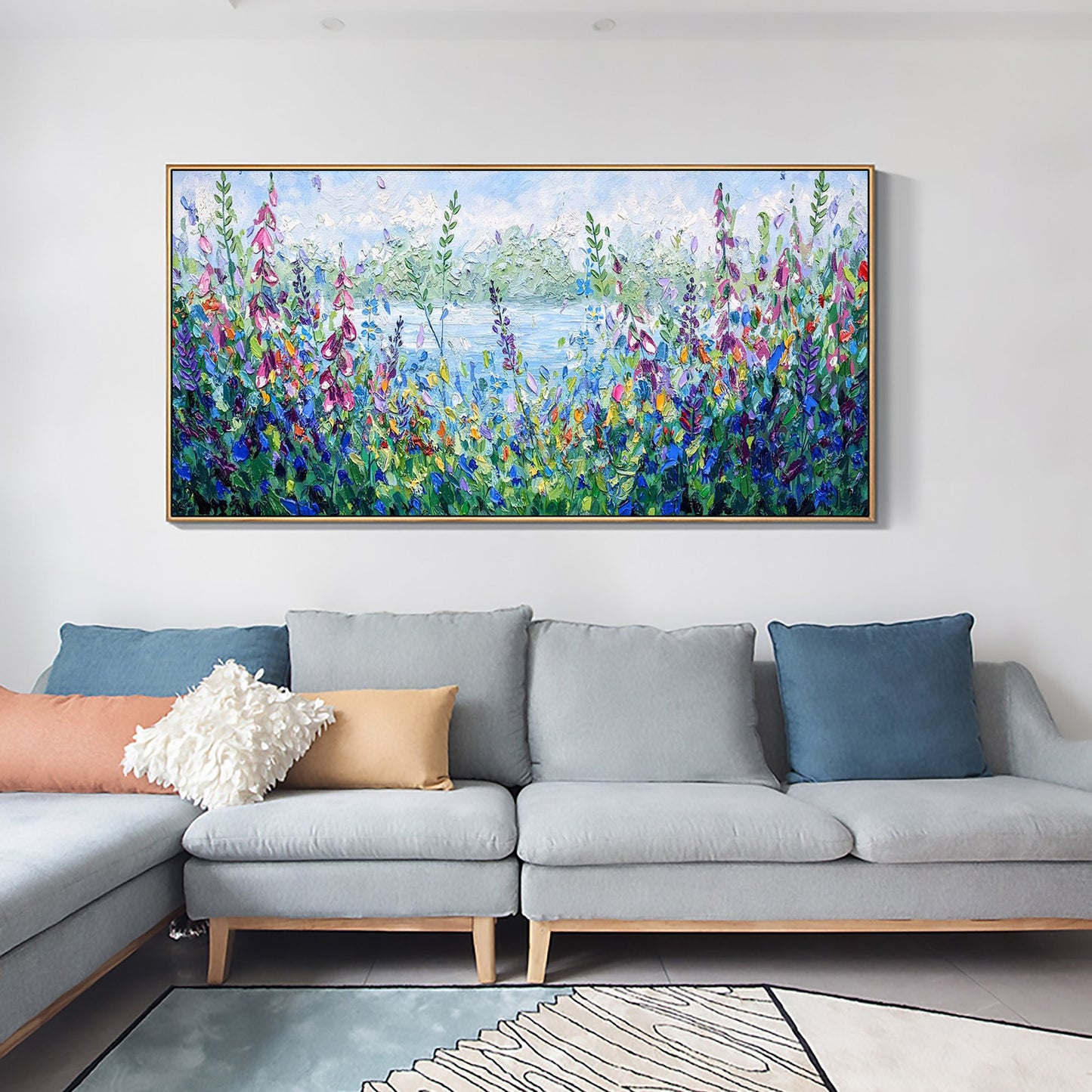 Original – Colorful Floral Wall Art | Abstract Oil Painting, view 4